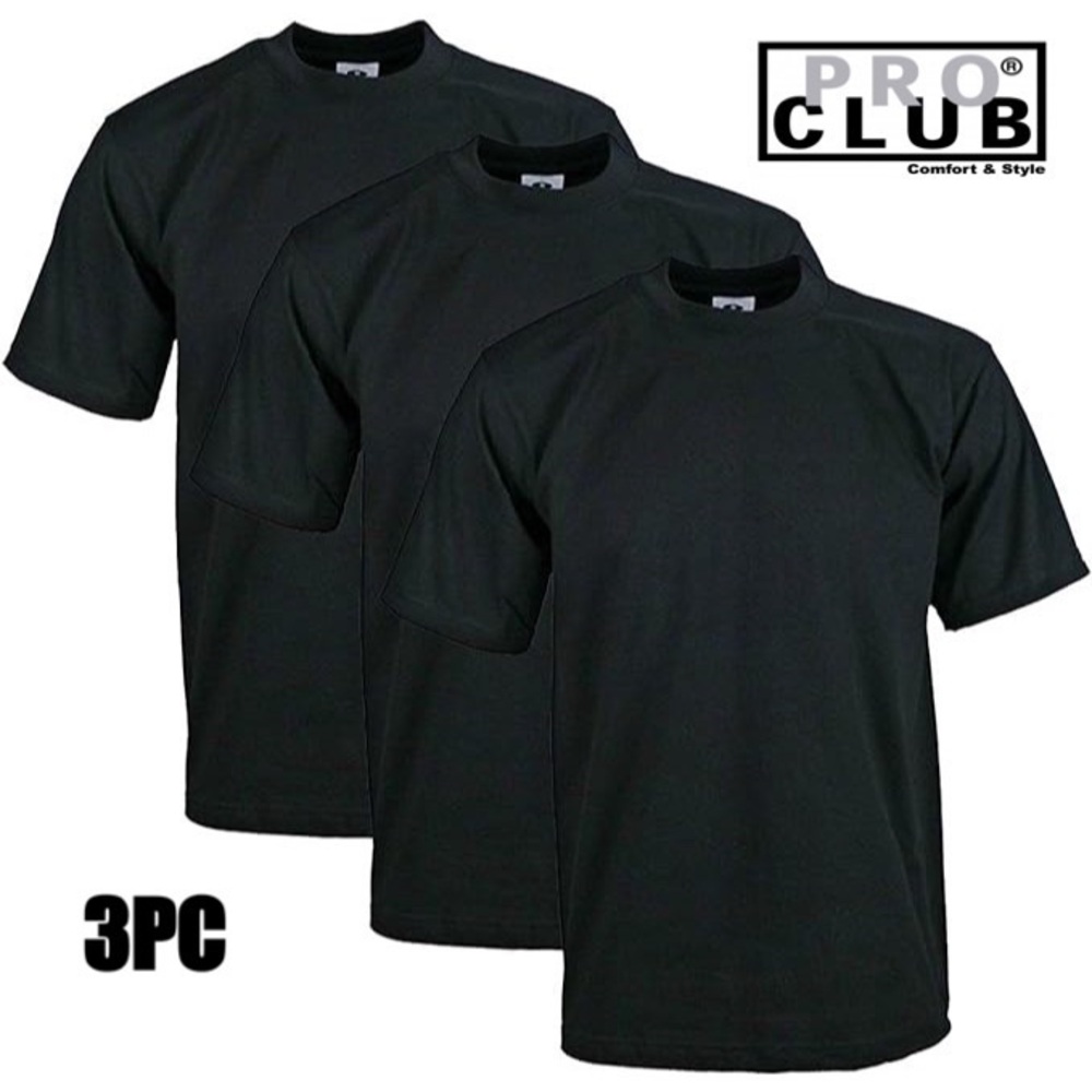 3pc PROCLUB MEN'S HEAVYWEIGHT SHORT SLEEVE TEE Menswear Top Tshirt
